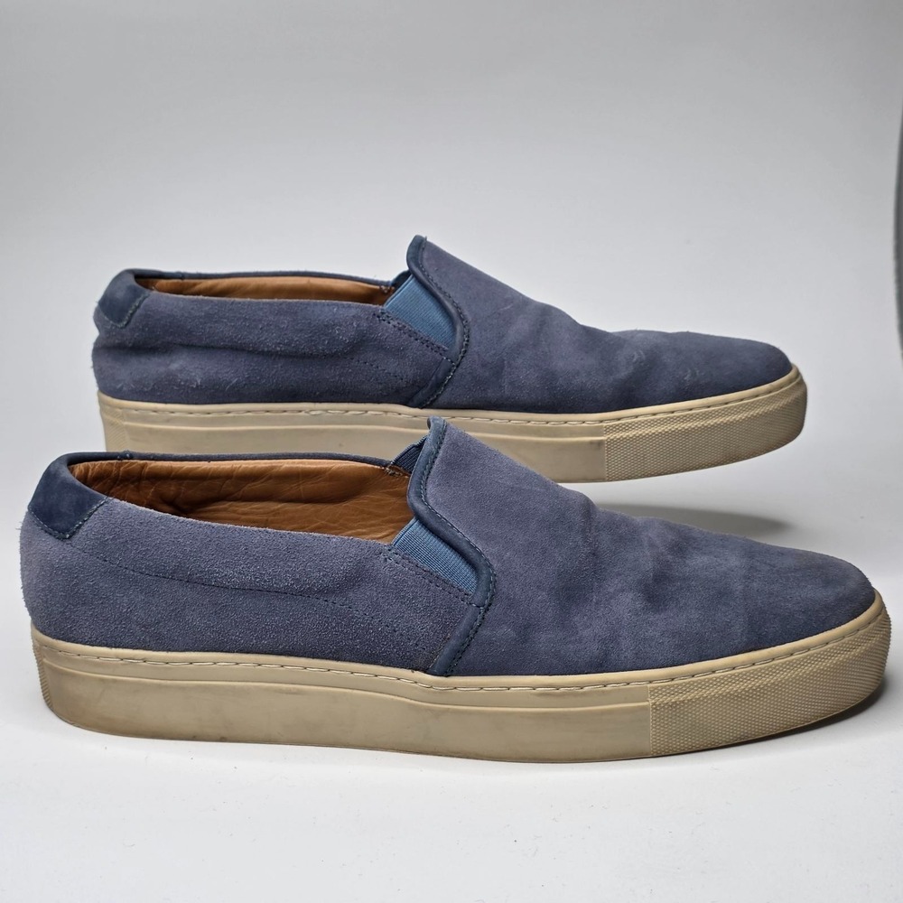 Peter Millar Men's Shoes Size‎ 11 Blue Suede Slip-On Moccasin Loafers Sneakers